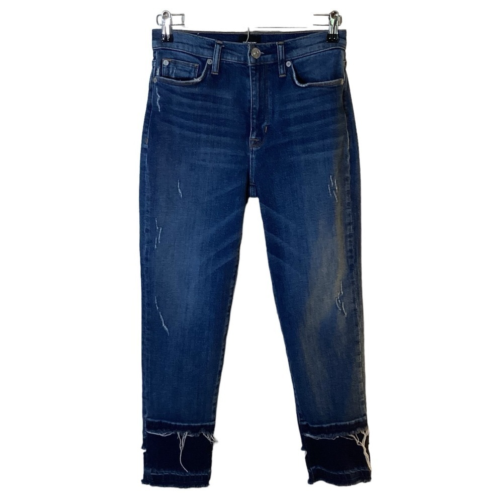 Hudson Zoeey High Rise Straight Cropped Dbl Step Women’s Distressed Jeans. Sz 27